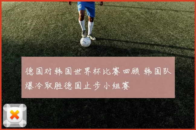 德国对韩国世界杯比赛回顾 韩国队爆冷取胜德国止步小组赛